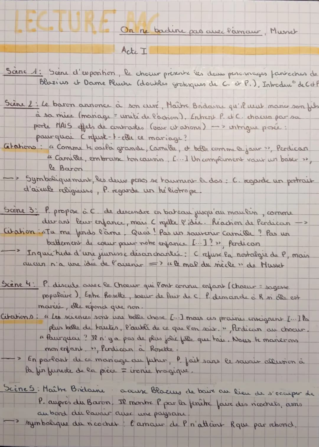 LECTURE
On ne badine pas avec famour, Musset
Acte I
Scene 1: Scene d'exposition, le chocur presente has des personages fanroches de
Blazius 