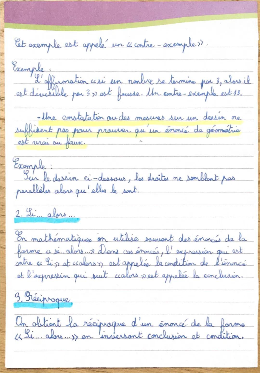 MATHS
1. Les règles du débat mathématique,
- Un énoncé mathématique est soit vrai, soit faux
Exemple:
I affirmation usi un
alors c'est un
qu