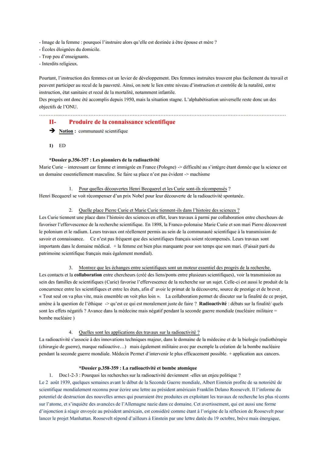 Thème 6: L'enjeu de la connaissance
Chapitre introductif
Objectifs :
- Présenter les conditions d'élaboration du savoir à l'échelle national