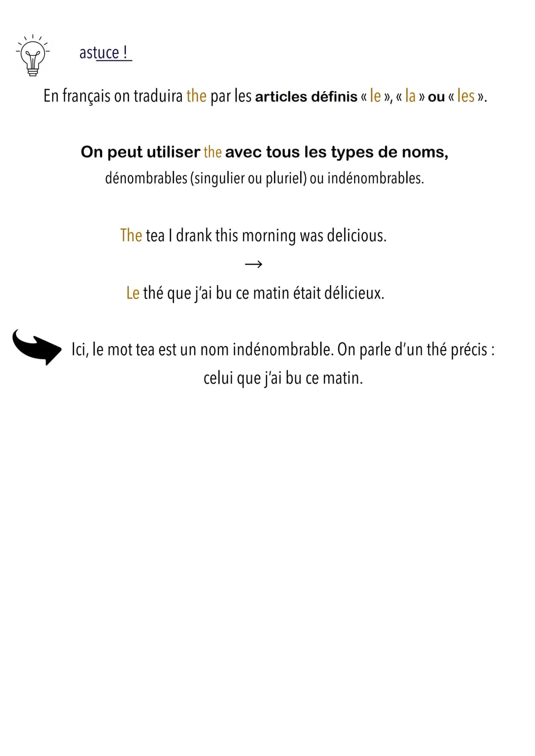 les articles définis et les articles indéfinis.
pré-requis : cours sur les noms
Il existe plusieurs types de déterminants du nom, parmi lesq