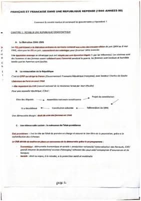 Know Français et française dans une république repensée (1944-annees 80) thumbnail