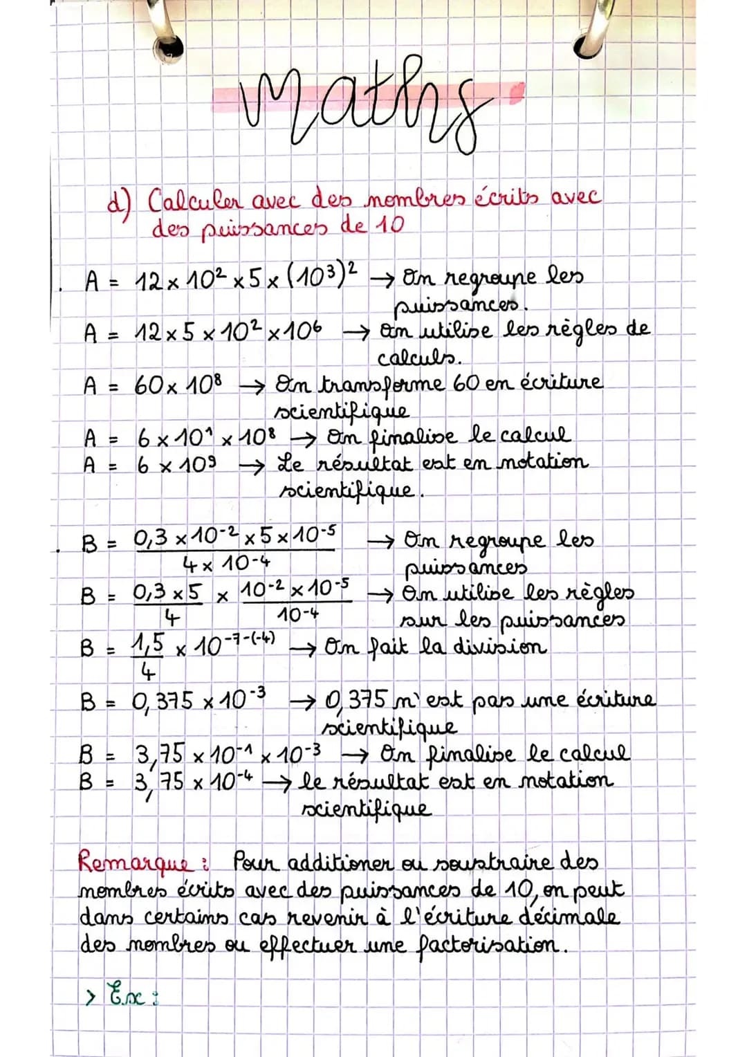 Calculer avec des puissances de 10
