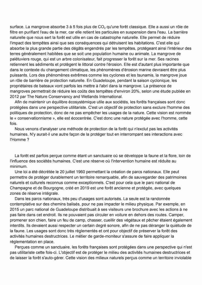 Dissertation HGGSP: Enjeux et pratiques de la forêt française depuis Colbert
Selon WWF (World Wildlife Fund ), l'ONG de la protection de l'e