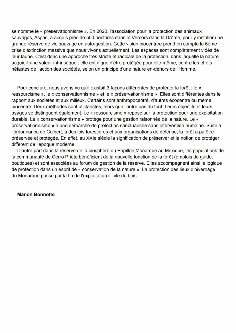 Dissertation HGGSP: Enjeux et pratiques de la forêt française depuis Colbert
Selon WWF (World Wildlife Fund ), l'ONG de la protection de l'e