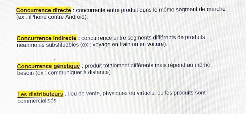 Les organisations et l'activité de production de biens et
de services
Marketing stratégique : sur le long terme, c'est la démarche d'analyse