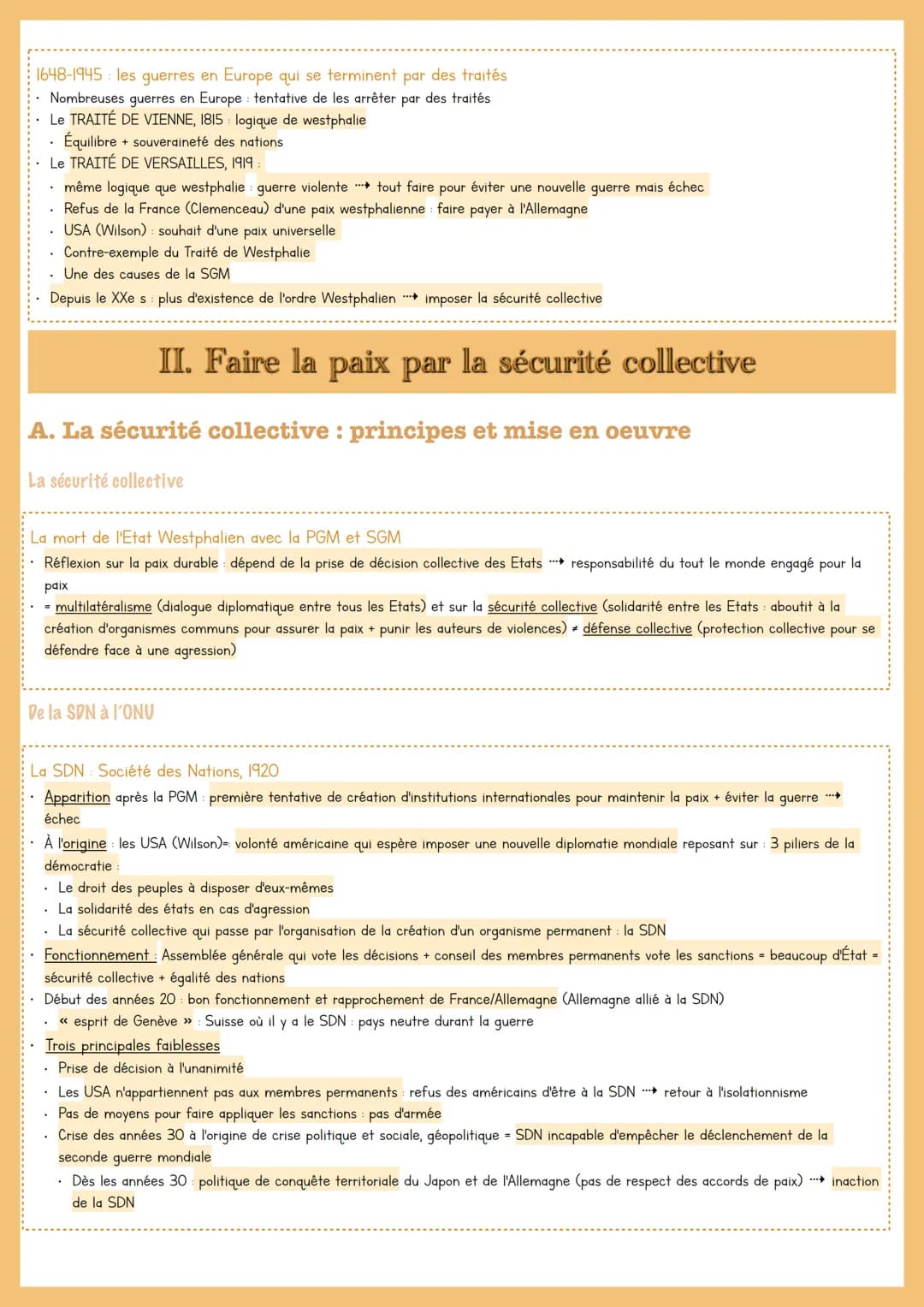 LE DÉFI DE LA
CONSTRUCTION DE LA PAIX
T2: GUERRES ET PAIX
Introduction
Histoire de l'humanité souhait de vivre en paix (peuples, dirigeants)