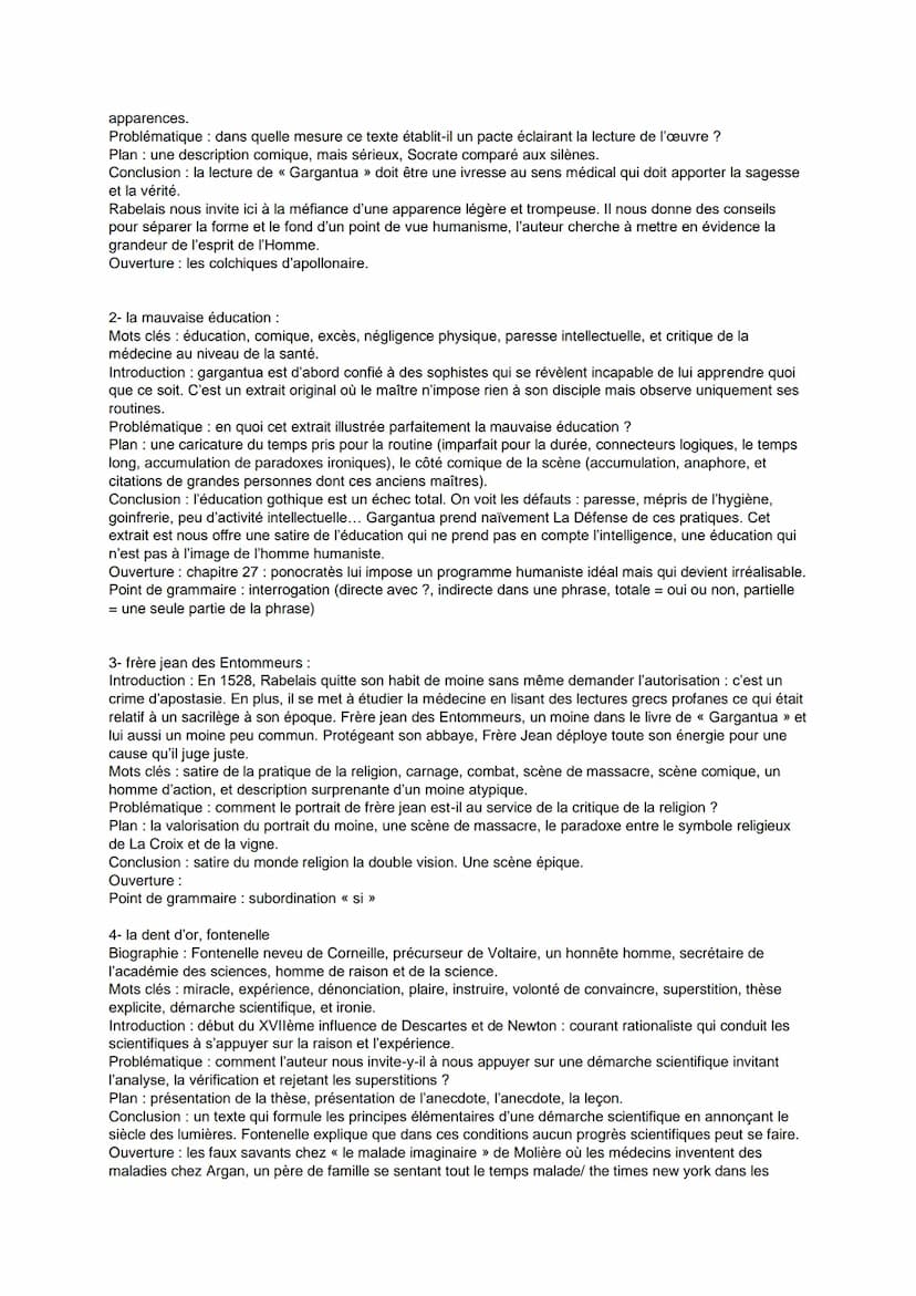 Baccalauréat français, 1ère partie :
PARCOURS LITTÉRAIRES :
1. Rire et Savoir
2. Spectacle et Comédie
3. Esthétique et Valeur
4. Modernité P