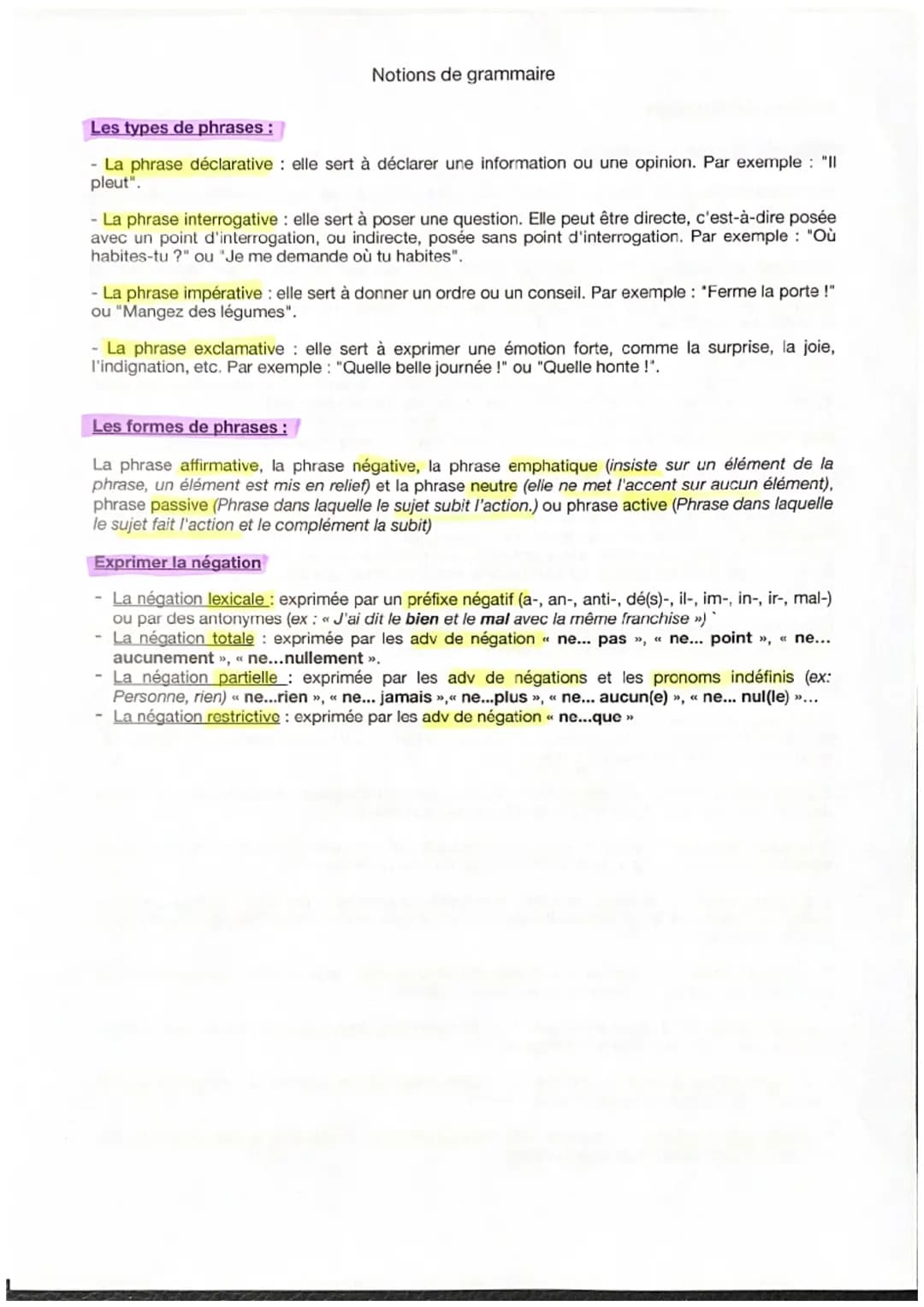 Notions de Seconde :
Notions de grammaire
Proposition subordonnée relative :
Les propositions subordonnées relatives sont des propositions q