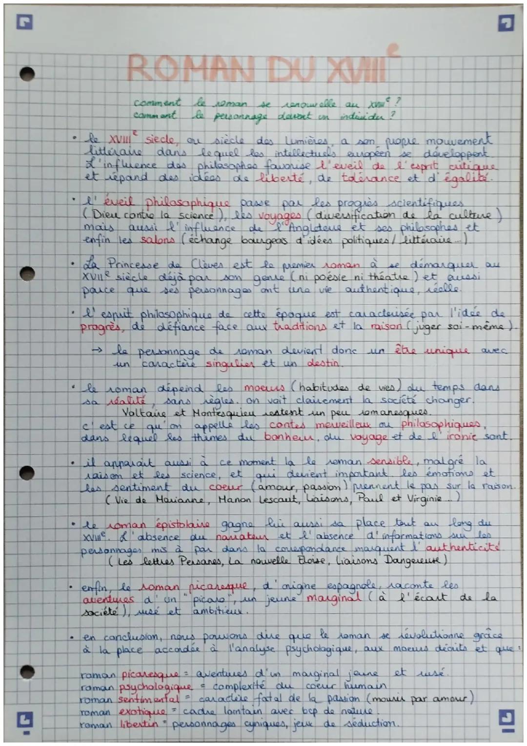Le roman au XVIIIe siècle 