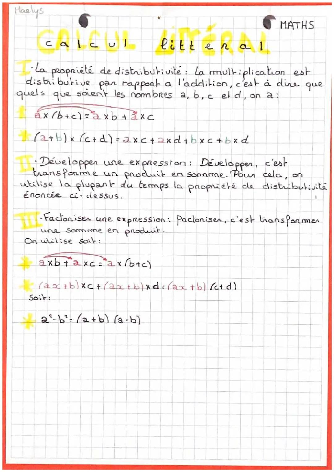 Apprends la Propriété de Distributivité et Transforme des Produits en Sommes