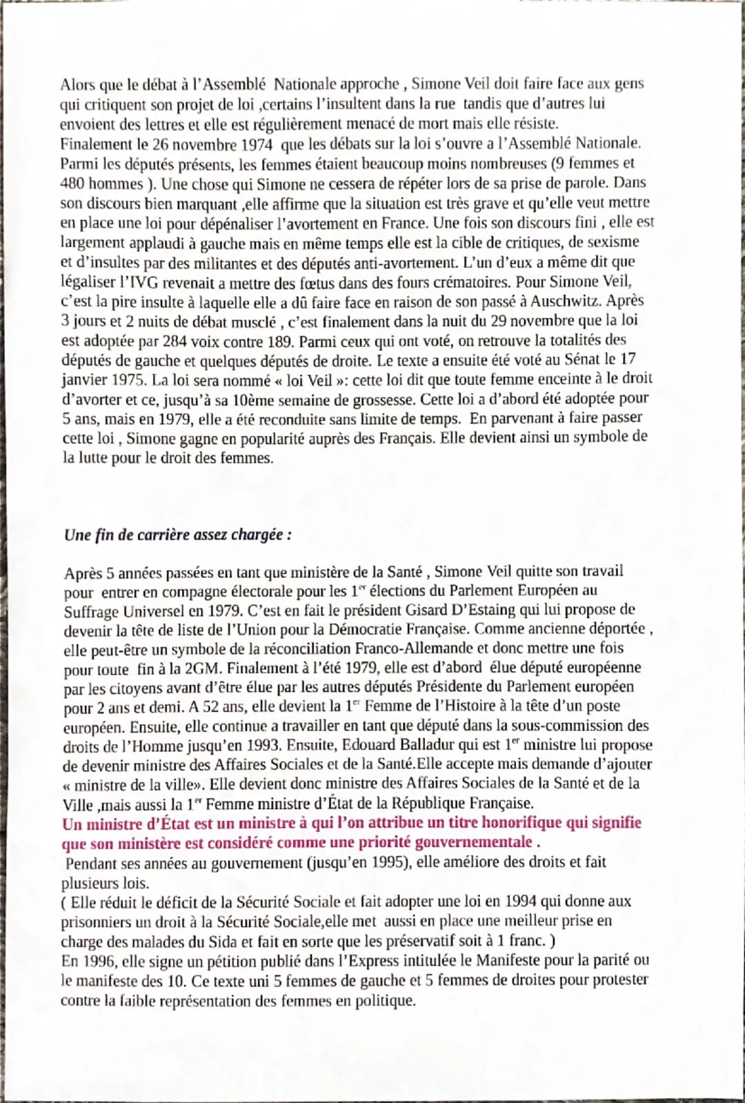 # Simone Veil
Bonjour je m'appelle
et aujourd'hui je vais vous parler de Simone Veil, une
magistrate et une femme d'état française qui est c
