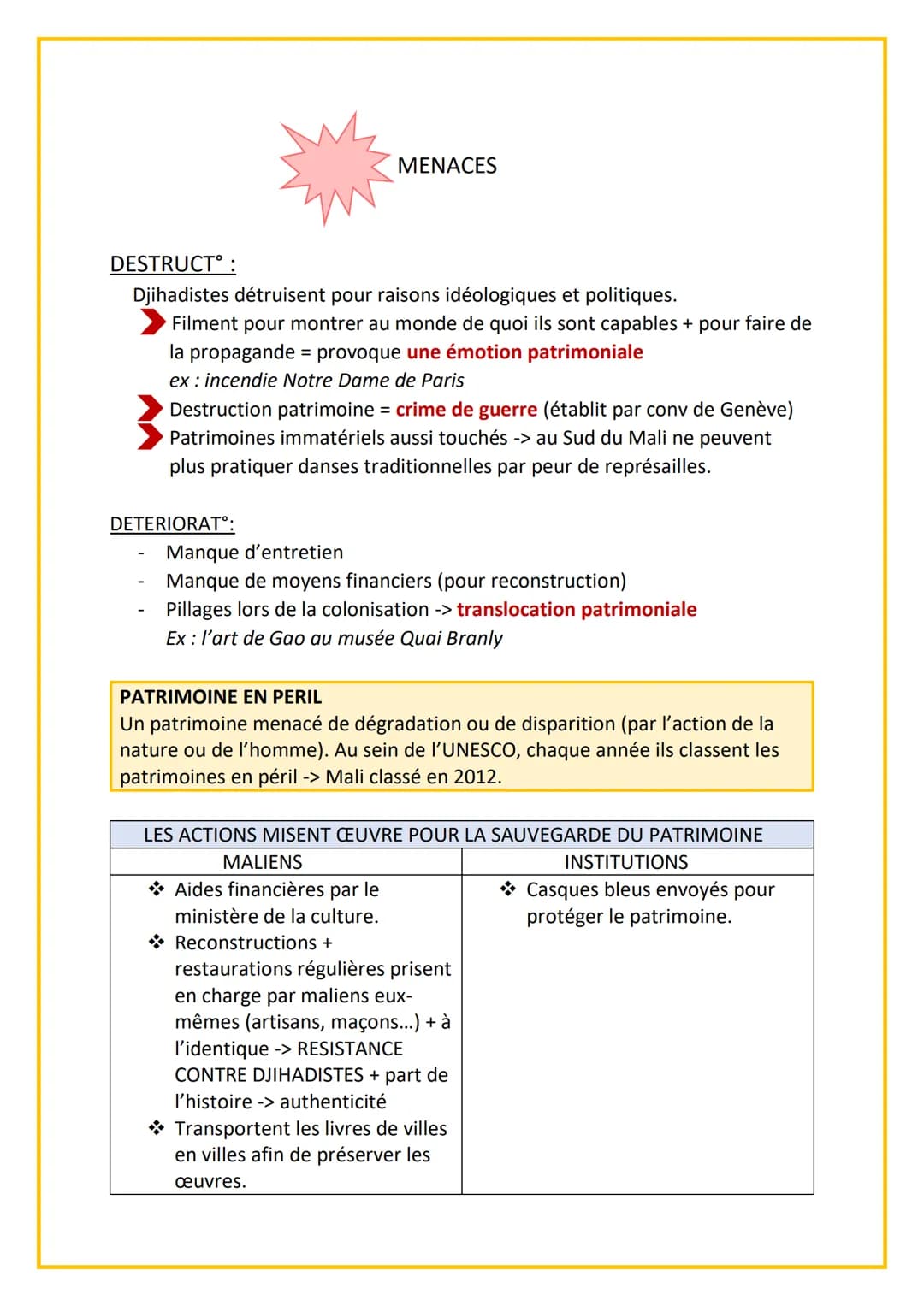 La protection et la valorisation du patrimoine : défis et solutions