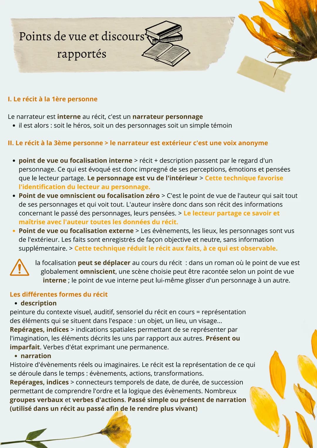 
<h2 id="ilercitla1repersonne">I. Le récit à la 1ère personne</h2>
<p>Le point de vue interne au récit implique que le narrateur est un pers
