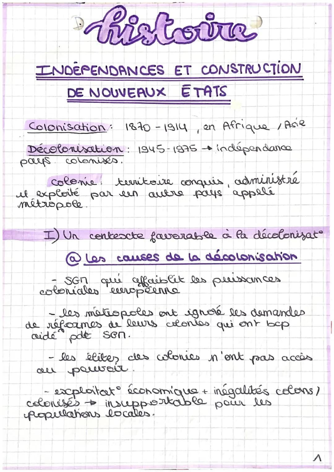 Indépendance et construction de nouveaux états 