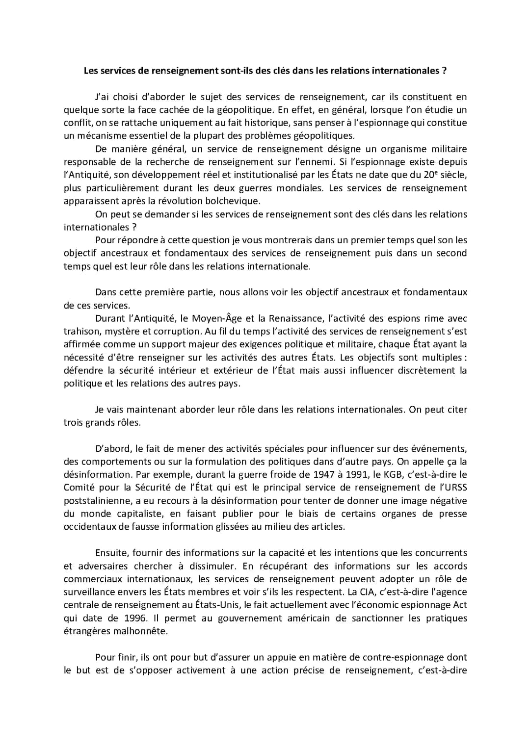 Tout sur le Service de Renseignement Français et la Diplomatie
