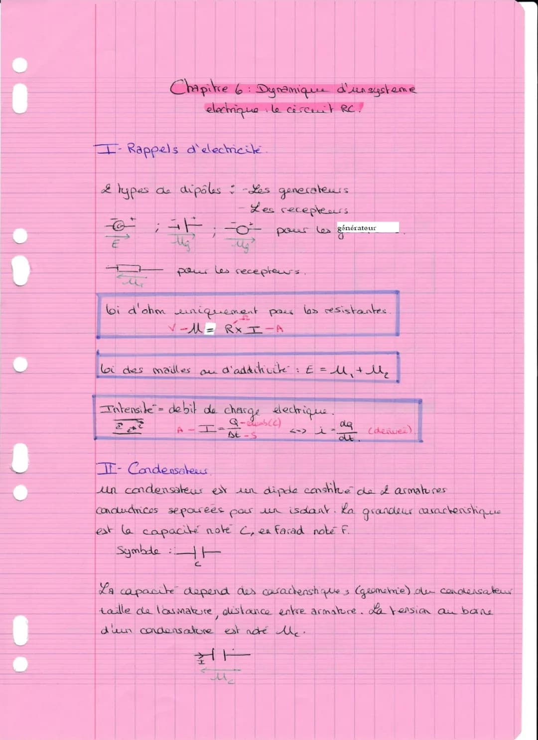 Exercice corrigé Circuit RC Terminale : Sujet Bac et Cours Physique