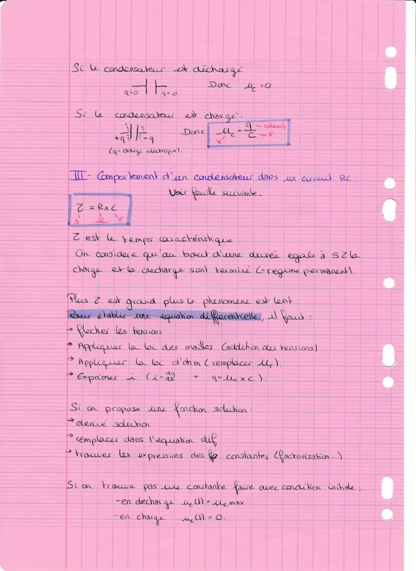 Chapitre 6: Dynamique d'unsysteme
electrique : le cercuit RC.
I- Rappels d'electricité.
& types de dipôles : -Les generateurs.
Les recepteur