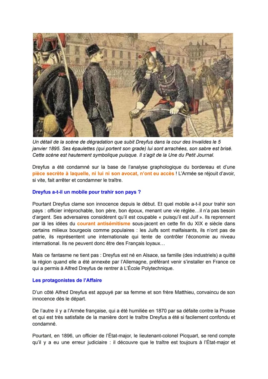 Affaire Dreyfus
Quelle est l'origine de cette « Affaire Dreyfus » ?
En 1894 la femme de ménage de l'Ambassade d'Allemagne à Paris (qui est u