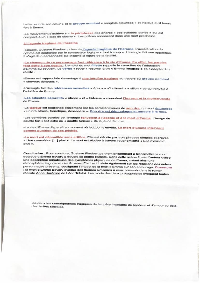 1
1
Lecture linéaire n° 14, Madame Bovary, Gustave Flaubert, 1856, « la mort d'Emma »
Sa poitrine aussitôt se mit à haleter rapidement. La l