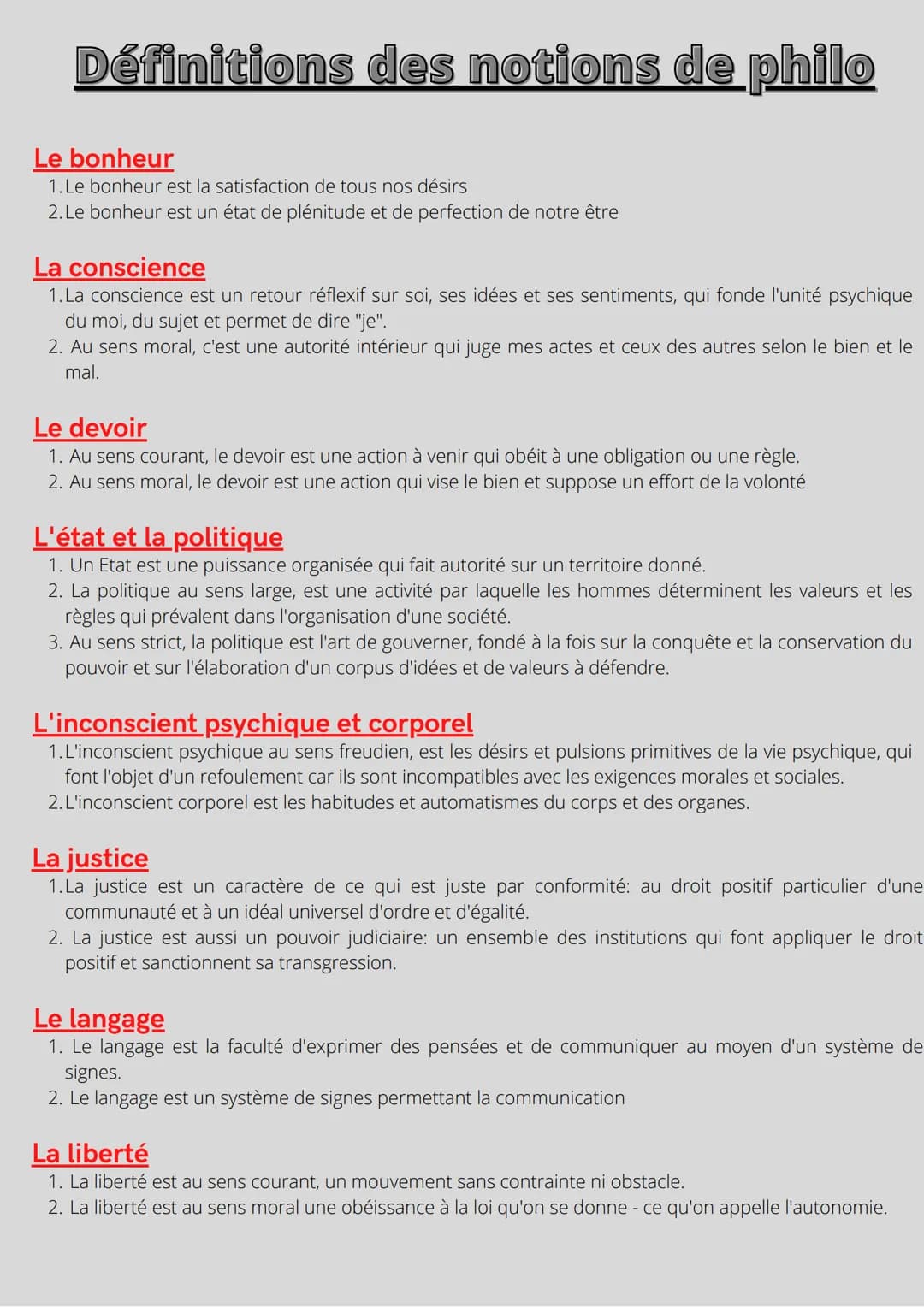 
<h2 id="lebonheur">Le bonheur</h2>
<p>Le bonheur est la satisfaction de tous nos désirs. Il est aussi un état de plénitude et de perfection