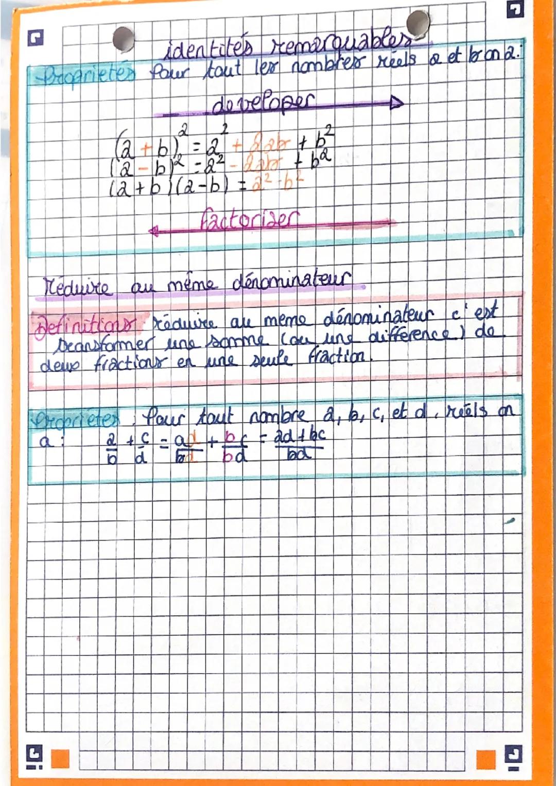 Definitions Developper c'est transformer un
produit en une somme (di difference) de
termes
factoriser c'est transformer une somme en un prod