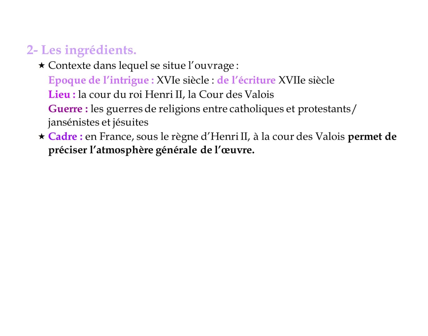 Fiche de lecture de la princesse de Clèves :
OBJET D'ETUDE : Le roman et le récit du Moyen Age-au
XXIème siècle
La Princesse de Clèves, Mada
