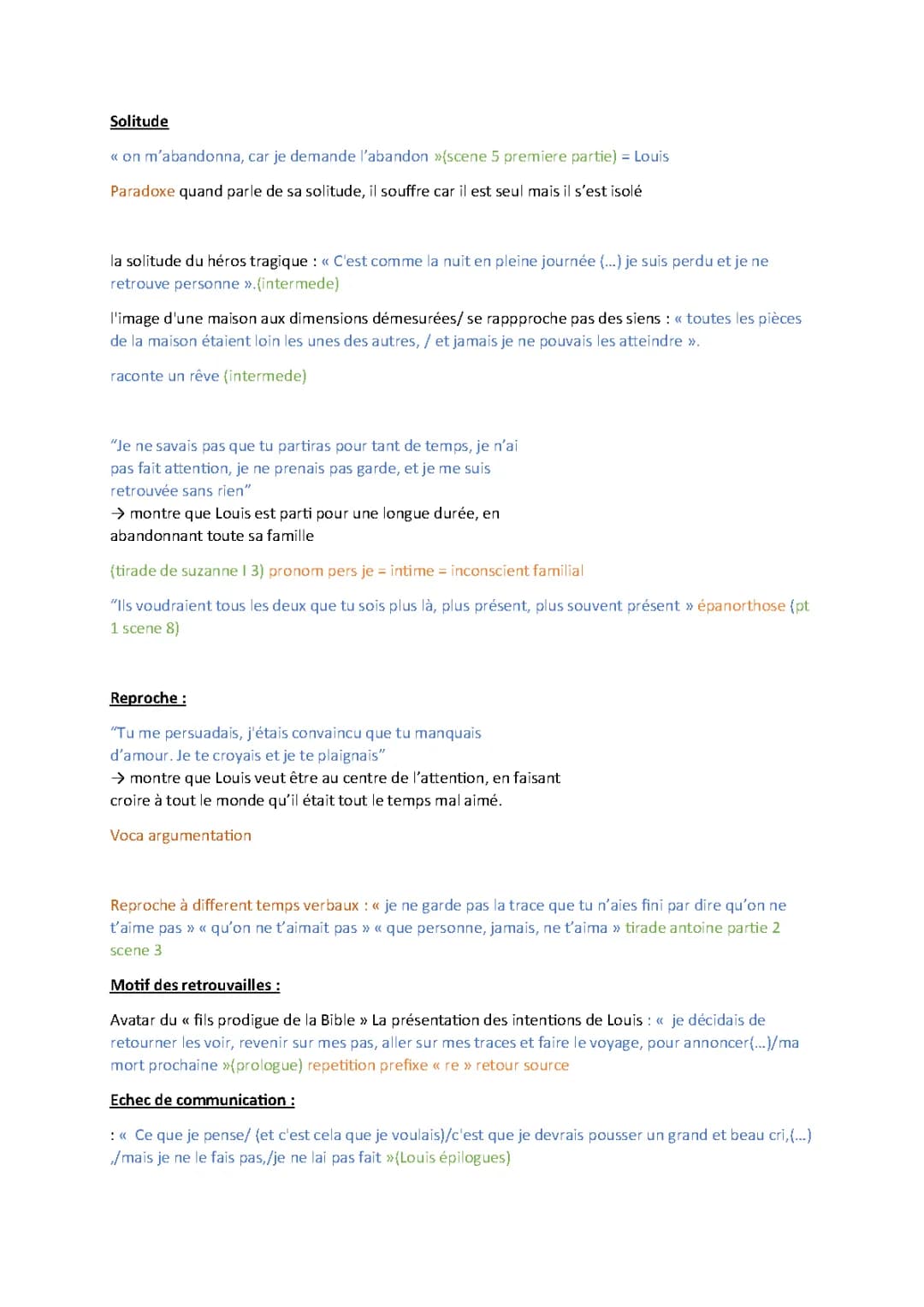 Citations Juste la fin du monde pour le bac, résumé, et dissertation