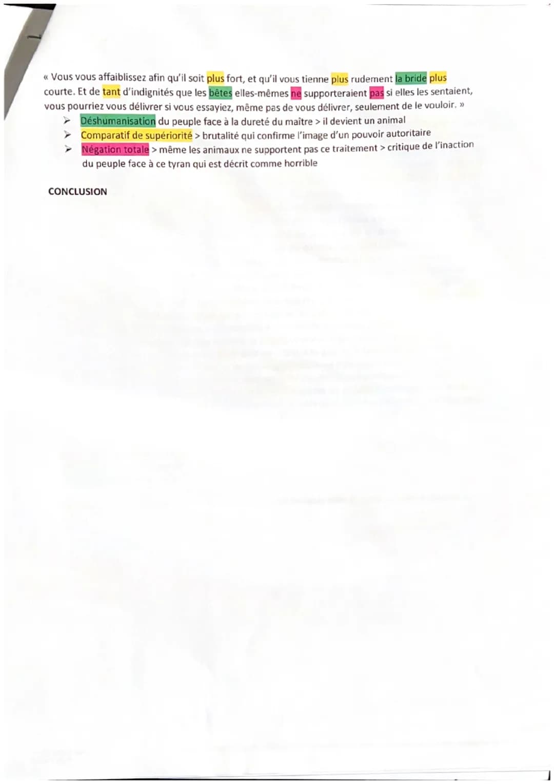 Fiche de révision La Boétie
Pauvres gens misérables, peuples insensés, nations opiniâtres à votre mal et aveugles à votre
bien ! Vous vous l