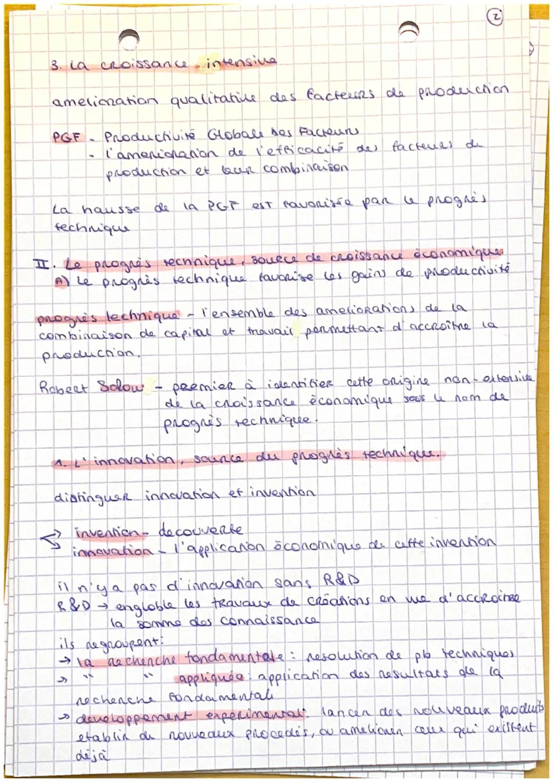 GES- Chap 1
I. Le phenomène de la croissance économique
Al la mesure de la croissance économique
Croissance économique: augmentation soutenu
