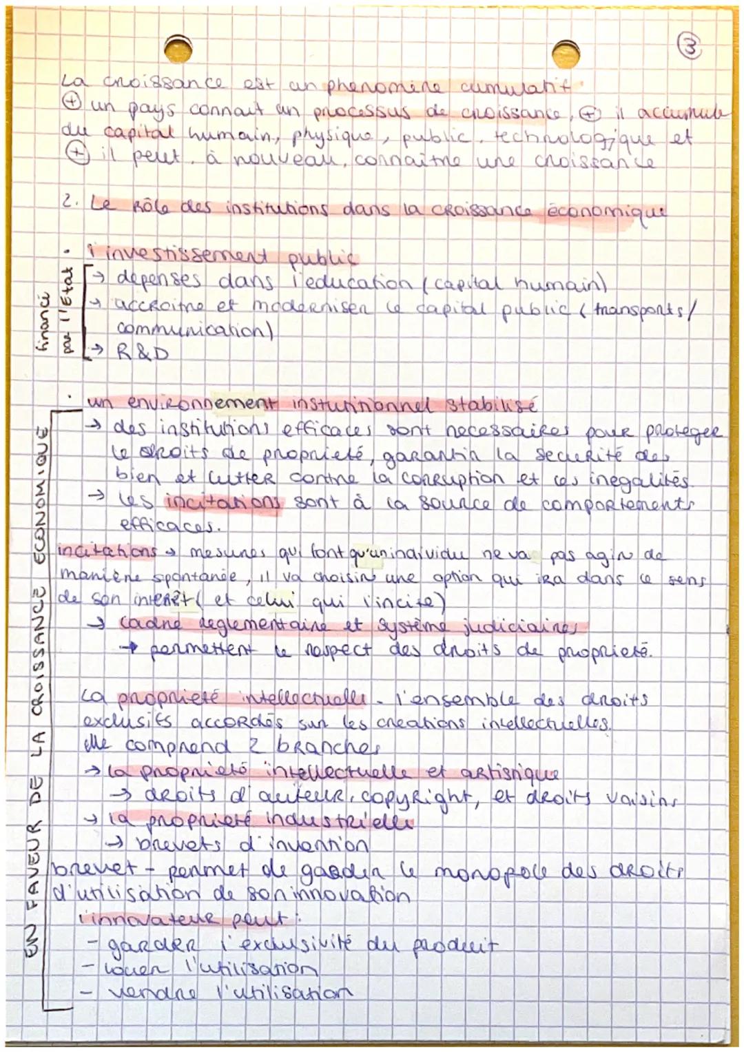GES- Chap 1
I. Le phenomène de la croissance économique
Al la mesure de la croissance économique
Croissance économique: augmentation soutenu