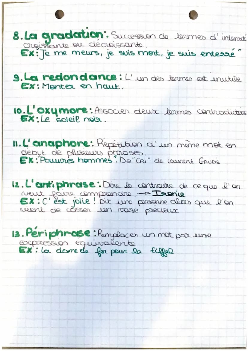 FRANCAIS
les figures de style
1. La comparaison: Lorsque l'on compare deux
éléments, en envisage ensemble pour en chercher
les ressemblances