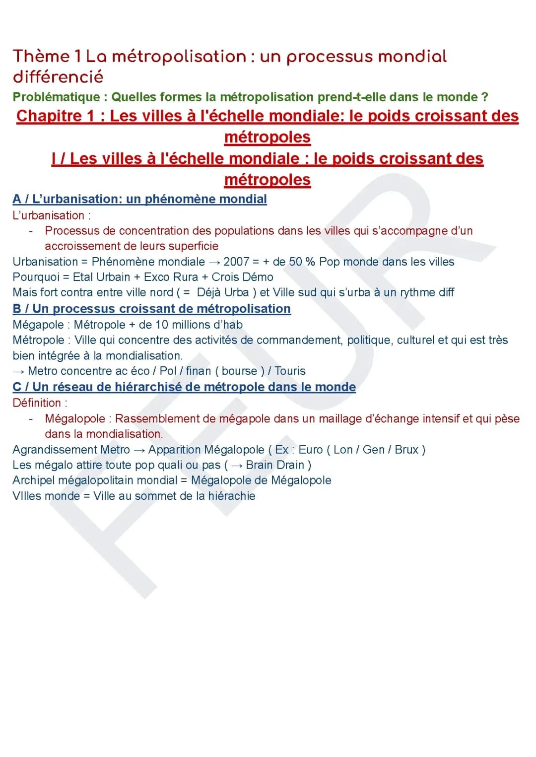 Découvre la Métropolisation : Un Processus Mondial Différencié