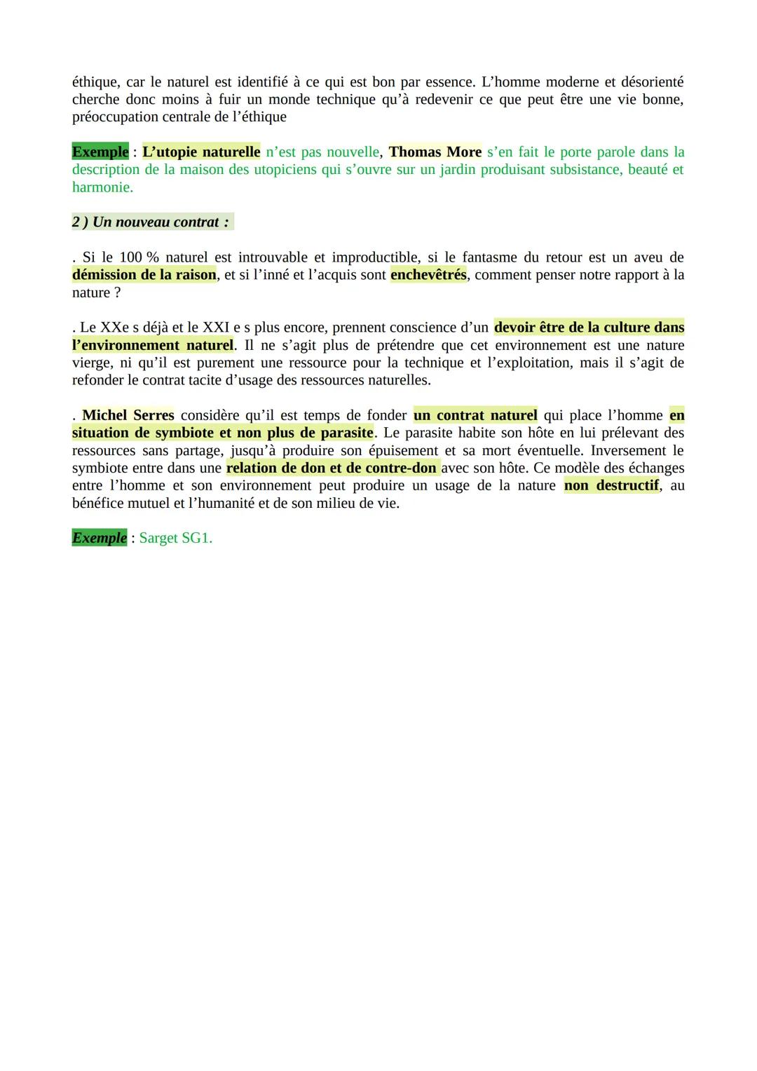 La nature
I) Définition :
La nature est l'ensemble des réalités matérielles existant indépendamment de l'humain.
II ) La nature est polysémi