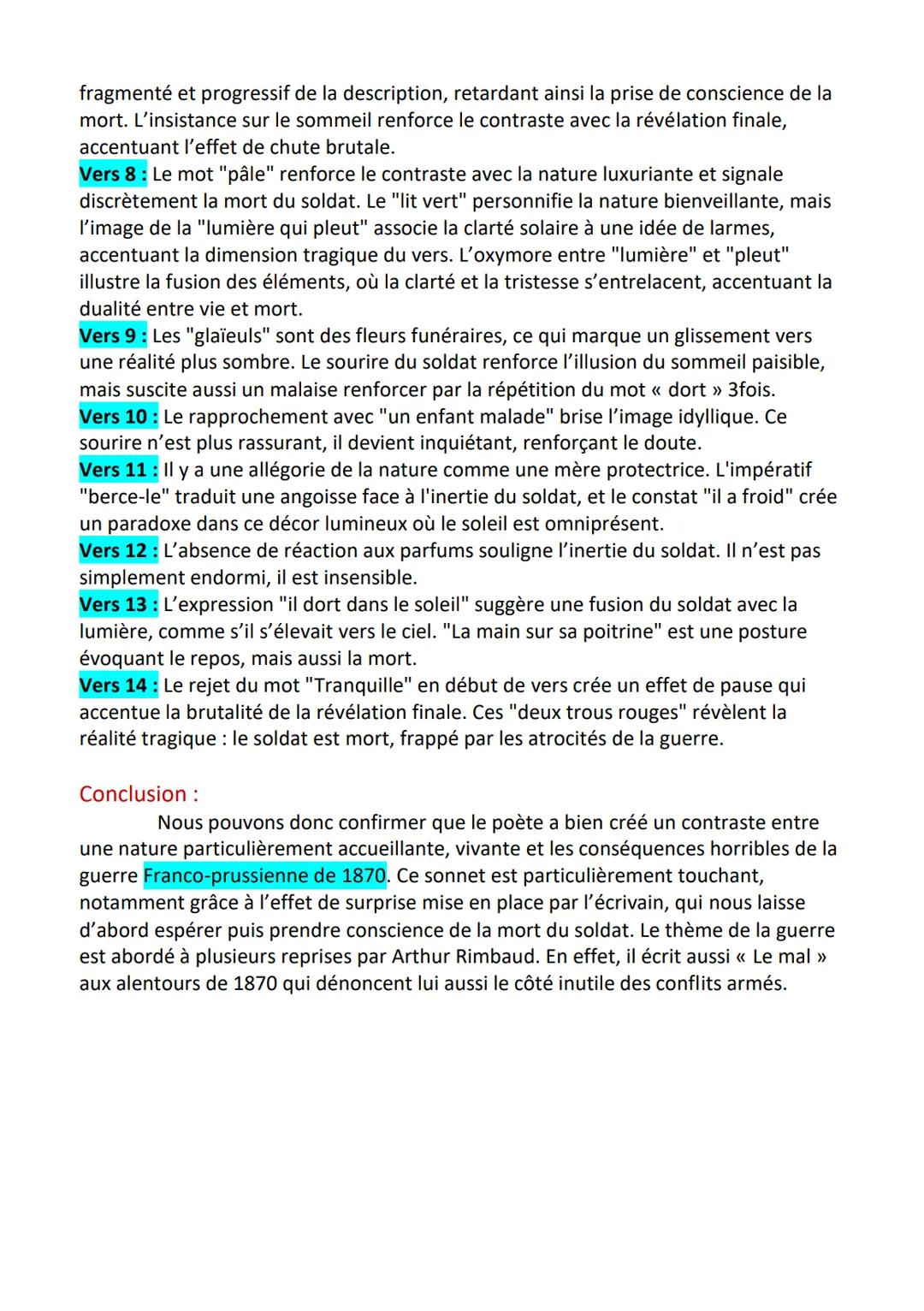 --- OCR Start ---
Emancipation créatrice
Le Dormeur du Val
Introduction:
Arthur Rimbaud au cours de son adolescence va écrire, en 1870 une s