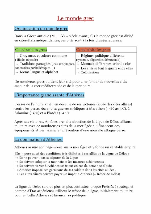 Know Le monde grec / La ligue de Délos thumbnail