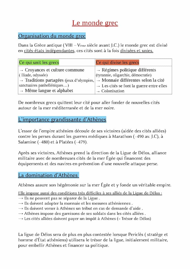 Know Le monde grec / La ligue de Délos thumbnail
