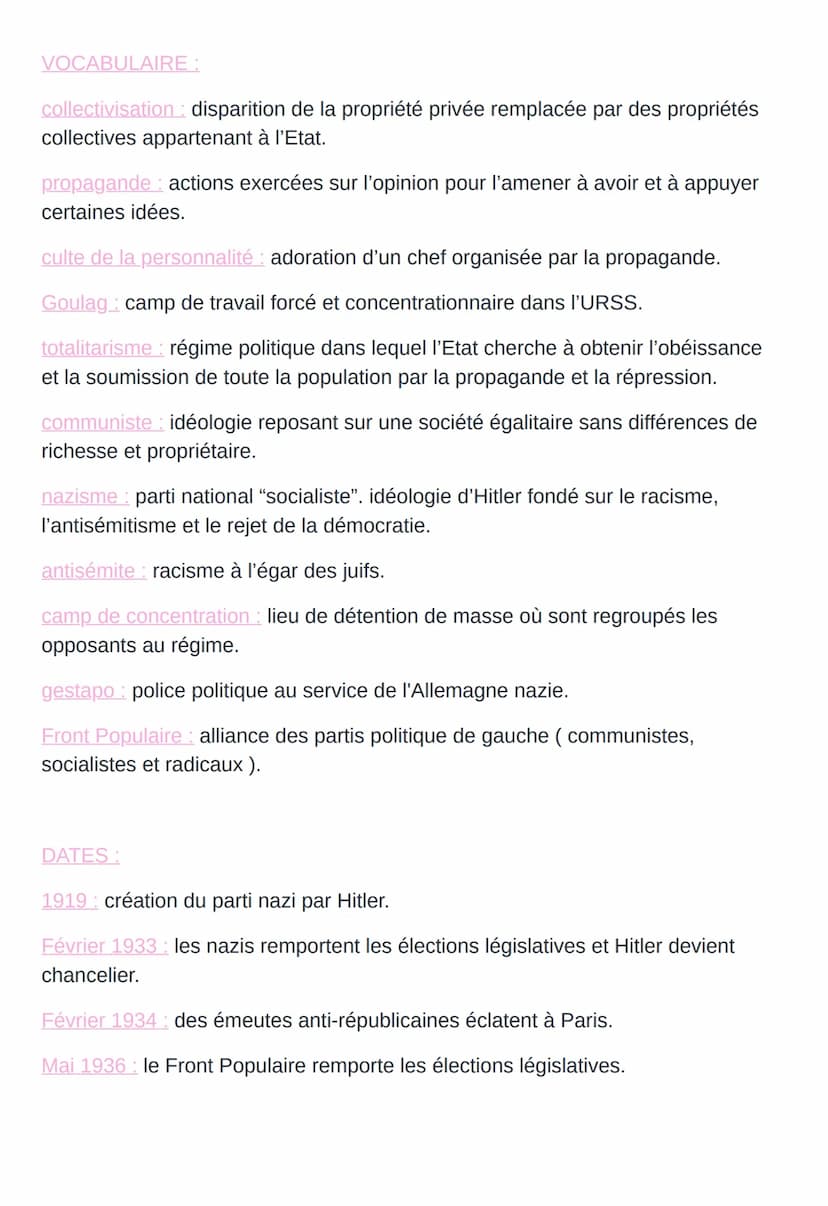 Date
Informations
importantes
LE TOTALITARISME C'EST QUOI ?
Le totalitarisme est une forme de gouvernement se développant devant l'entre 2 g