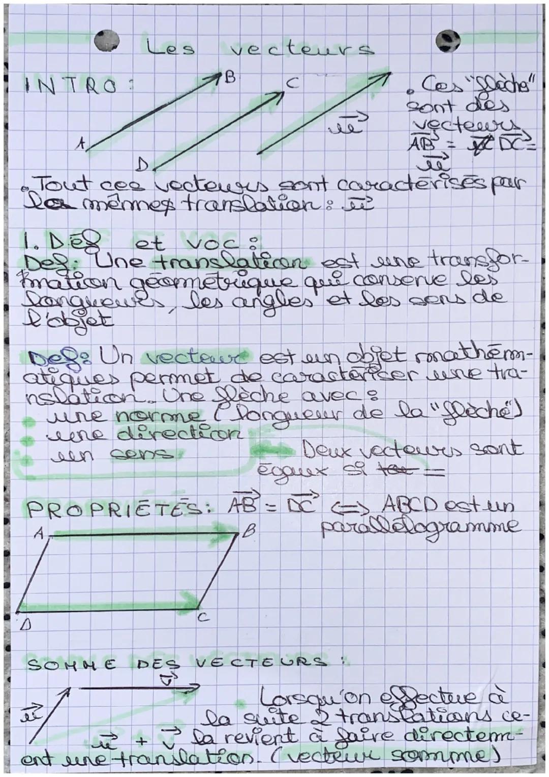 # Les vecteurs

INTRO:
A
D
B
C
• Ces "Sleche"
sont des
vecteurs
$


$
• Tout ces vecteurs sont caractérisés par
la mêmes translation: $\over