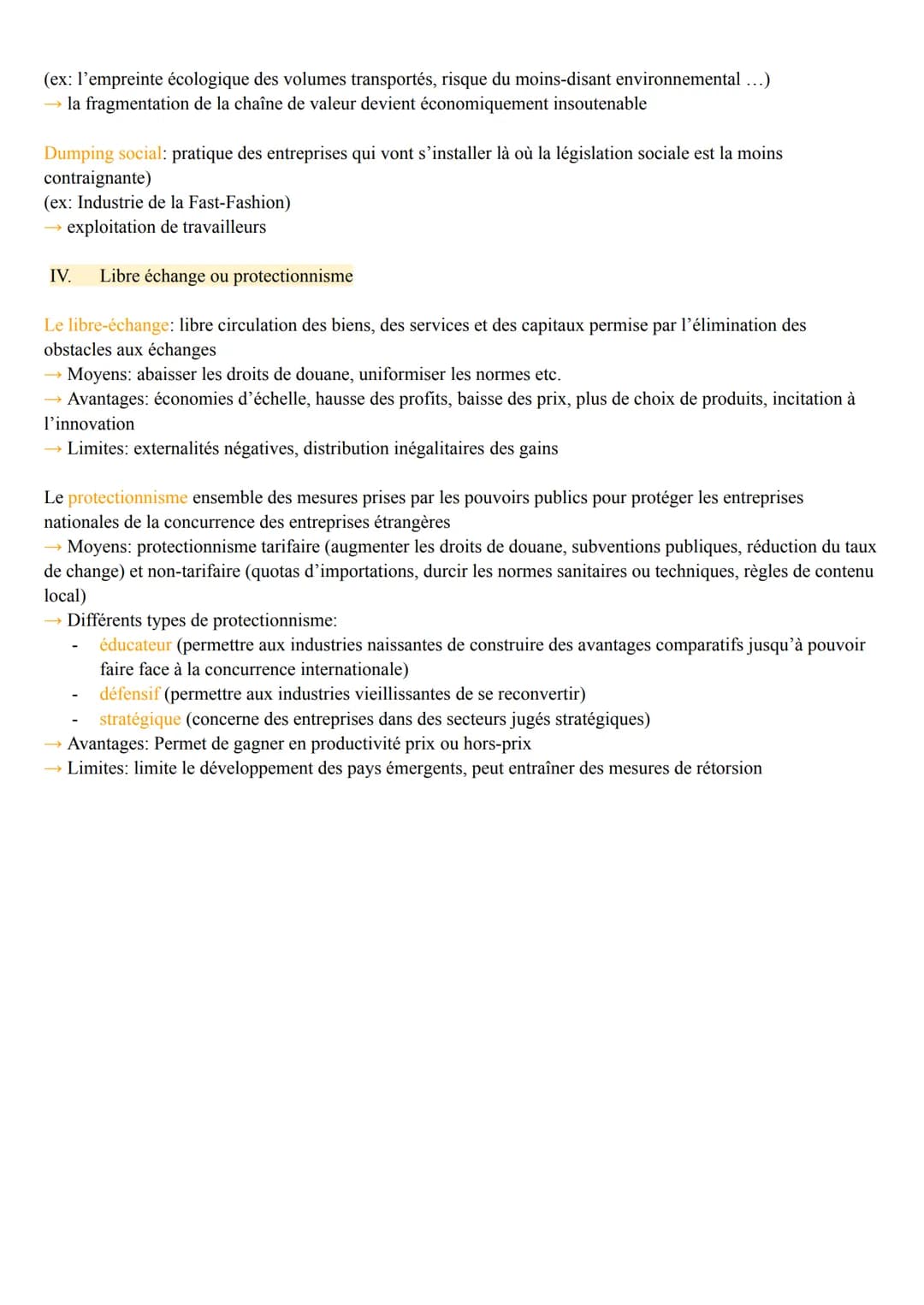 Les fondements du commerce international et de l'internationalisation de la production
I. Les fondements du commerce international
A.) L'éch