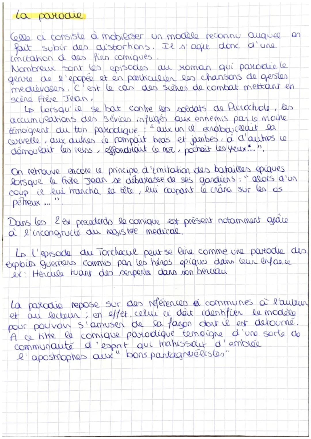 GARGANTUA
Formes de comiques.
Rabelais mobilise une grande diversité de procédés
et de registres comiques qui participent à l'agrément
de le