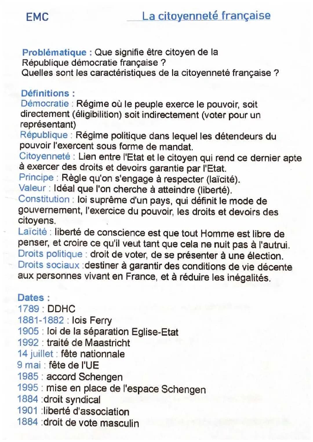 La citoyenneté française 