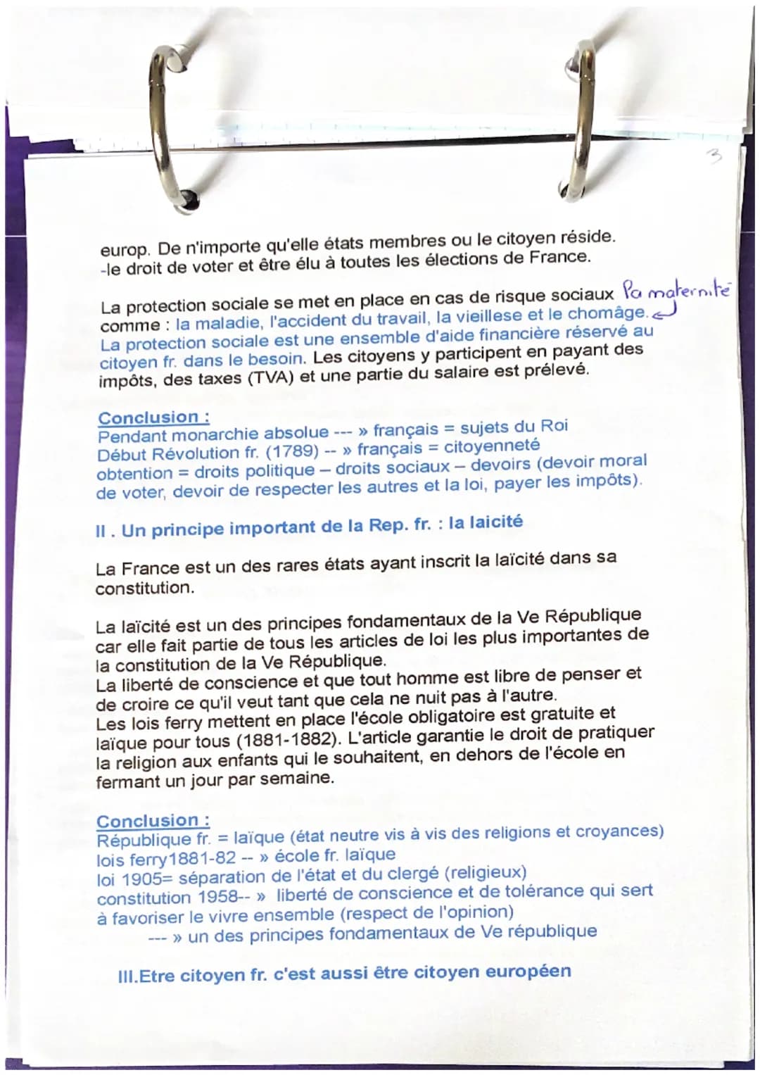 EMC
Problématique : Que signifie être citoyen de la
République démocratie française ?
Quelles sont les caractéristiques de la citoyenneté fr