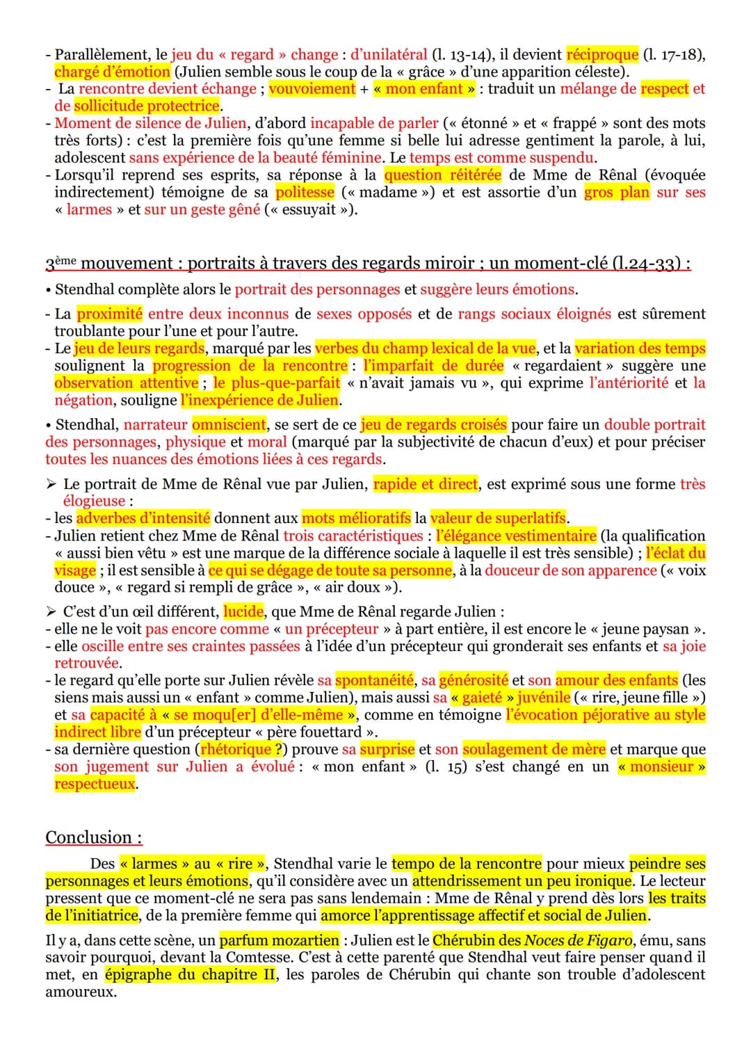 LL1 - La rencontre entre Julien et Mme de Rênal (1ère Partie,
Chapitre 6):
Introduction :
Le Rouge et le Noir de Stendhal raconte l'évolutio