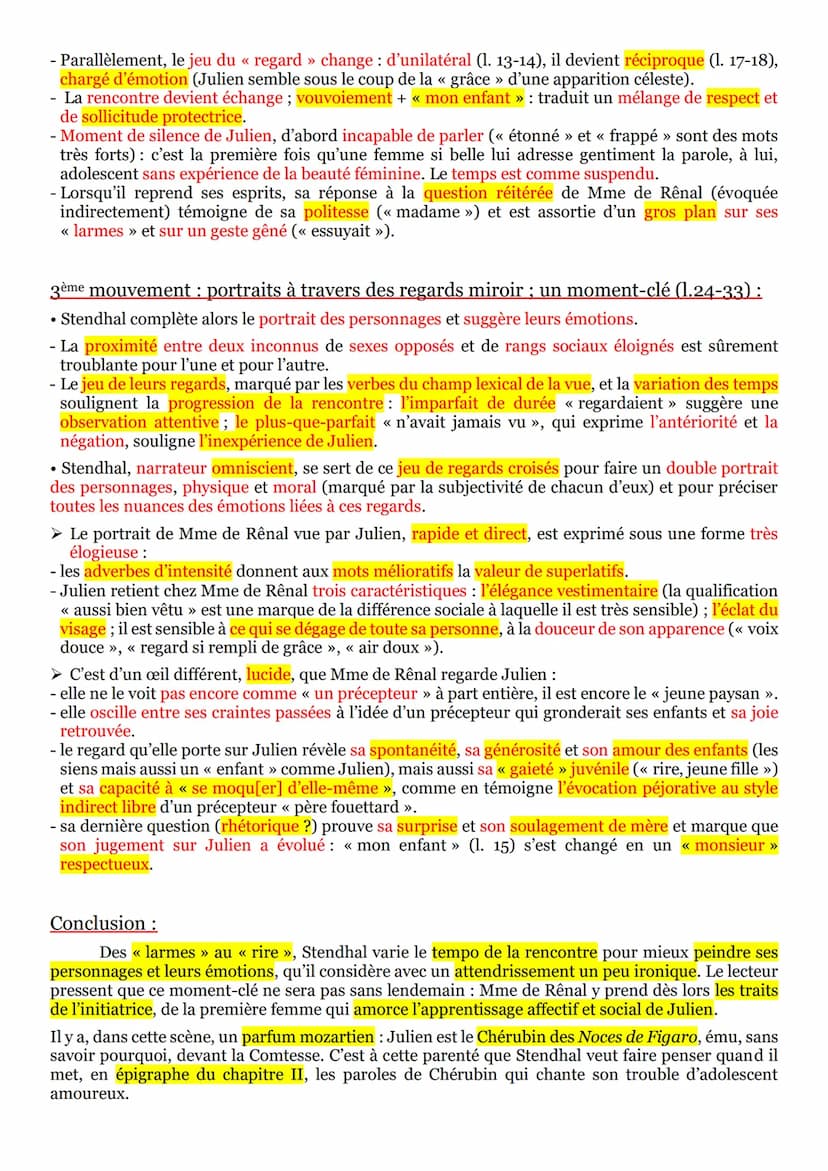 LL1 - La rencontre entre Julien et Mme de Rênal (1ère Partie,
Chapitre 6):
Introduction :
Le Rouge et le Noir de Stendhal raconte l'évolutio