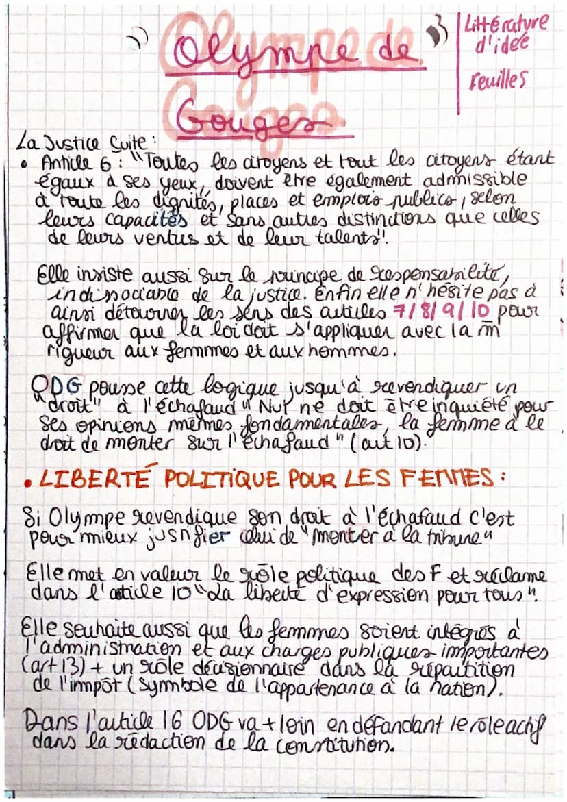 Clympe de
Gouges
femme le lettre, dramaturge, romancière, auteure
de pamplets (texte court violent et attaquant des
institutions ou des pers