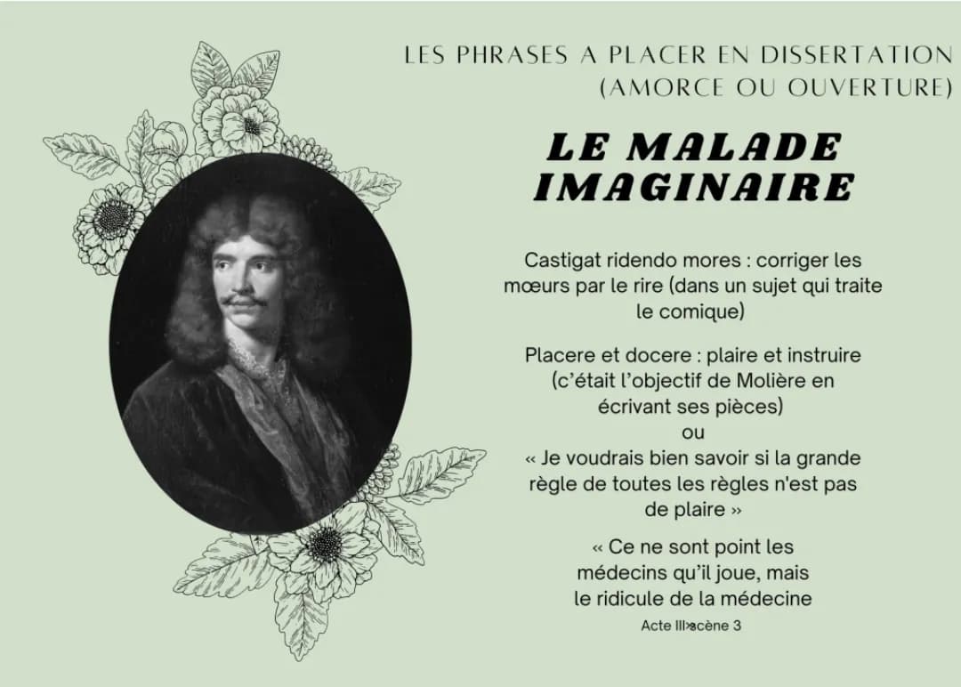 Découvre les Citations Drôles du Malade Imaginaire de Molière pour Ta Dissertation