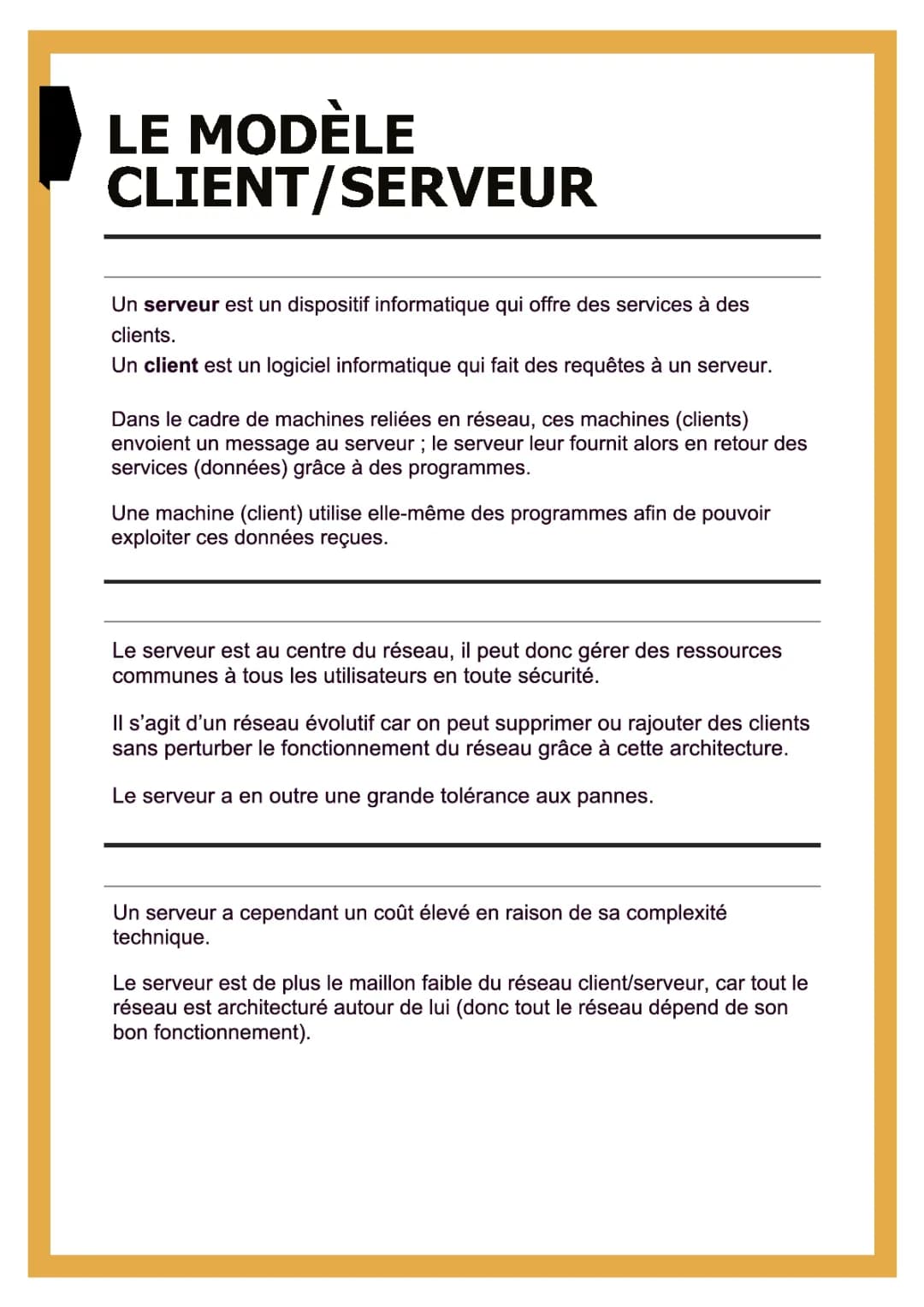 SNT - Le modèle client/serveur