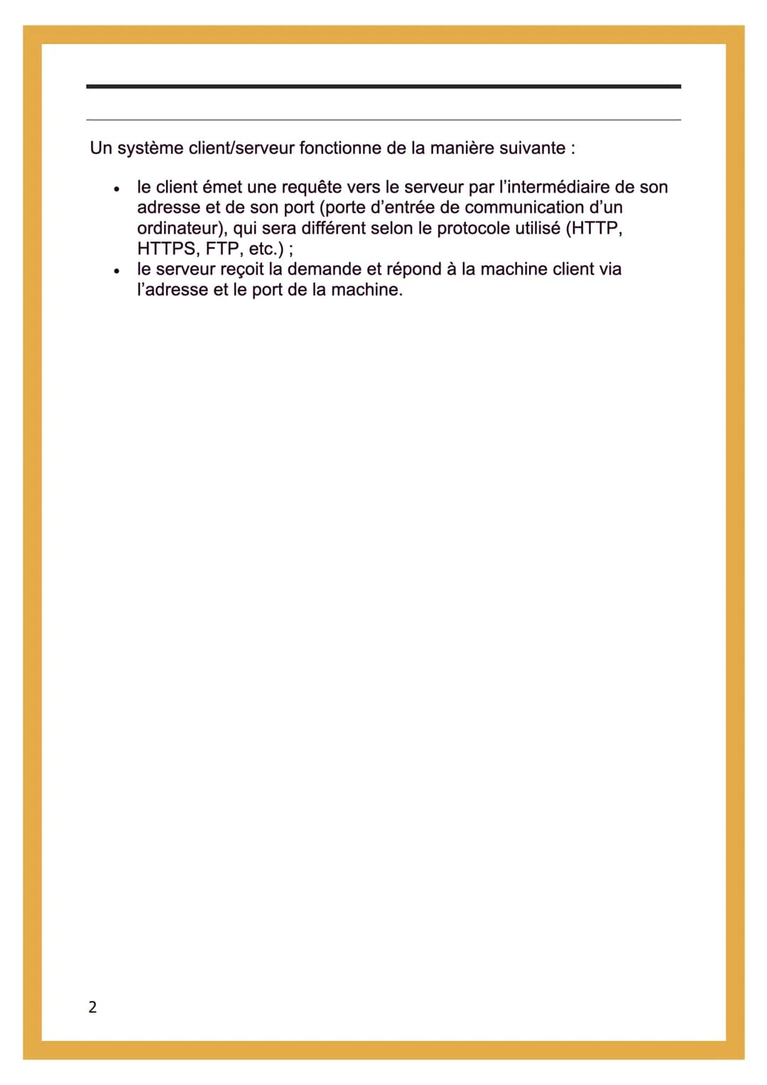 LE MODÈLE
CLIENT/SERVEUR
Un serveur est un dispositif informatique qui offre des services à des
clients.
Un client est un logiciel informati