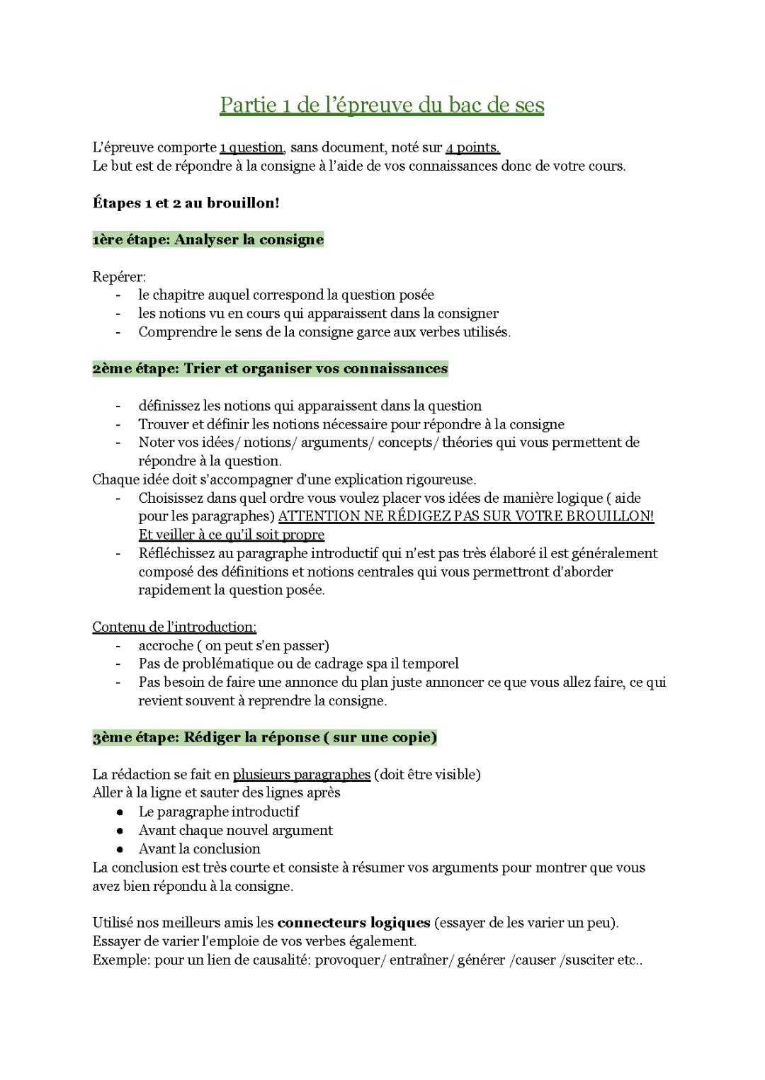 Méthode EC1 SES exemple corrigé - Méthodologie épreuve composée SES pdf