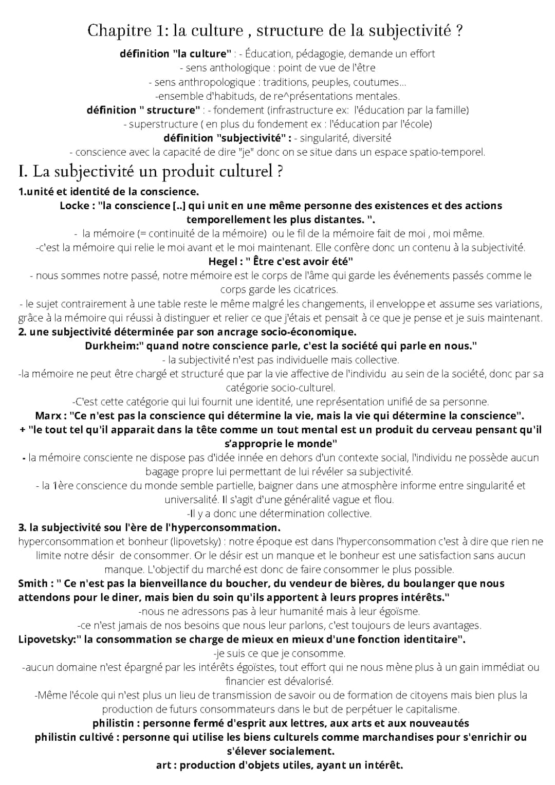 culture et subjectivité